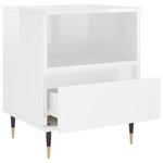 vidaXL Tables de chevet 2 Pièces blanc brillant 40x35x50 cm