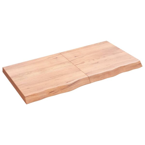 vidaXL Dessus de table marron clair bois chêne massif traité