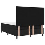 vidaXL Lit avec sommier avec matelas & LED noir 140x200 cm en tissu