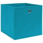 vidaXL Boîtes de rangement 10 Pièces Tissu intissé 28x28x28 cm Bleu azuré