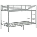 vidaXL Lit superposé sans matelas gris métal 90x200 cm