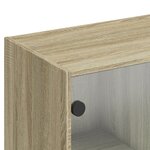 vidaXL Bibliothèque avec portes chêne sonoma 136x37x142 cm