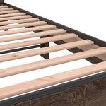vidaXL Cadre de lit chêne marron 120x190 cm bois d'ingénierie et métal