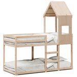vidaXL Lit superposé avec toit 90x190 cm bois massif de pin