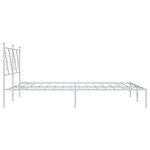 vidaXL Cadre de lit métal sans matelas et tête de lit blanc 150x200 cm