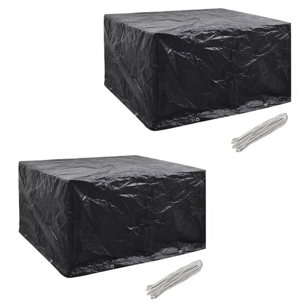 vidaXL Housses de salon de jardin 2 Pièces Rotin 8 œillets 172x113 cm