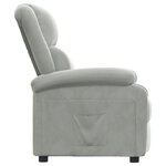 vidaXL Fauteuil inclinable gris clair velours