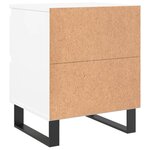 vidaXL Tables de chevet 2 Pièces blanc 40x35x50 cm bois d’ingénierie