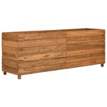 vidaXL Lit surélevé 150x40x55 cm bois de teck recyclé et acier