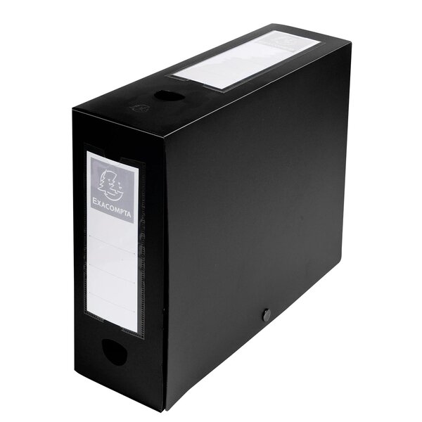 Boite De Classement À Pression Dos 100mm Polypropylène 7/10e Opaque - A4 - Noir - X 10 - Exacompta