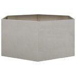 vidaXL Jardinière hexagone 104x90x45 cm acier inoxydable