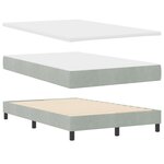 Lit à sommier avec matelas et lumière LED Gris clair 120x200 cm Velours