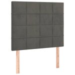 vidaXL Sommier à lattes de lit et matelas Gris foncé 80x200 cm Velours