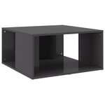 vidaXL Tables basses 4 Pièces gris brillant 33x33x33 cm bois d'ingénierie