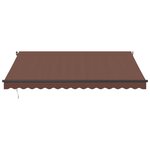 vidaXL Auvent manuel rétractable avec LED marron 400x350 cm