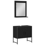 vidaXL Ensemble de meubles de salle de bain 2 pièces en bois d'ingénierie chêne noir