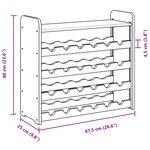 vidaXL Casier à vin et panneau supérieur 67 5x25x60 cm bois pin massif