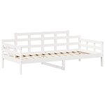 vidaXL Lit de jour avec toit blanc 90x200 cm bois de pin massif