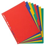 Intercalaires Carte Marbrée 220g 8 Positions - A4 - Assorties Vives - X 25 - Exacompta