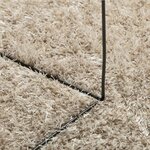 vidaXL Tapis ISTAN à poils longs aspect brillant beige 140x200 cm