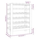 vidaXL Casier à vin 61 5x30x82 cm Bois de pin massif