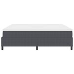 vidaXL Lit à ressorts avec matelas gris foncé 200x200 cm en tissu en velours côtelé