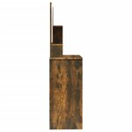 vidaXL Coiffeuse avec miroir Chêne fumé 86 5x35x136 cm