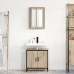 vidaXL Set de Meubles de Salle de Bain 2 Pièces Chêne Sonoma en MDF