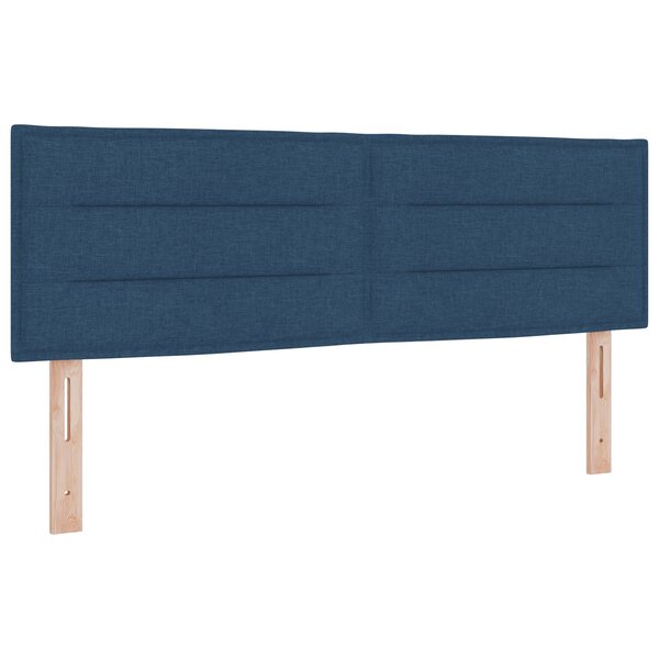 vidaXL Tête de Lit LED Design Lignes Bleu 80 cm Tissu