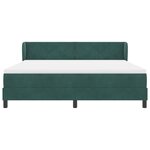 Lit Box Spring vidaXL avec Matelas Vert Foncé 180x200 cm Velours