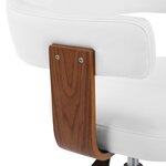 vidaXL Chaises pivotantes à manger lot de 4 bois courbé et similicuir