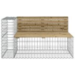 vidaXL Banc de jardin design gabion 244x71x65 5cm bois de pin imprégné