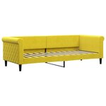 vidaXL Lit de jour avec lit gigogne jaune 80x200 cm velours