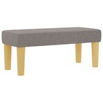 vidaXL Lit à ressorts avec matelas et banc taupe 90x200 cm tissu