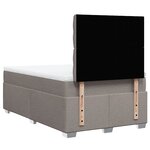 vidaXL Sommier à lattes de lit avec matelas Taupe 120x200 cm Tissu