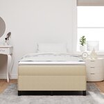 vidaXL Cadre de lit Vert clair Gris 120x190 cm Tissu en velours côtelé