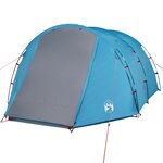 vidaXL Tente de camping tunnel 4 personnes bleu imperméable