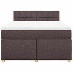 vidaXL Sommier à lattes de lit avec matelas Marron foncé 140x190 cm
