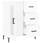 vidaXL Buffet Blanc brillant 69 5x34x90 cm Bois d'ingénierie