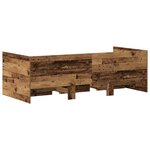 vidaXL Lit de repos Bois vieilli Bois d'ingénierie 90 x 190 cm Solide