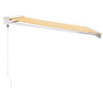 vidaXL Auvent rétractable jaune et blanc 3x2 5 m tissu et aluminium