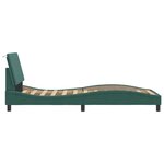 vidaXL Cadre de lit avec lumières LED vert foncé 90x190 cm velours
