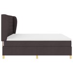 Lit à ressorts vidaXL avec matelas marron foncé 200x200 cm en tissu