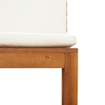 Banc de jardin vidaXL avec coussins 100x50x91 cm en bois massif d'acacia