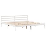 vidaXL Cadre de lit sans matelas blanc 200x200 cm bois massif de pin