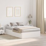 Cadre de lit de rangement vidaXL Blanc 120x190 cm