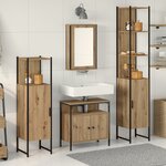 vidaXL Ensemble de meubles de salle de bain de 4 pièces en chêne artisanal