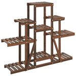 vidaXL Support à fleurs 110x25x96 cm bois massif de sapin