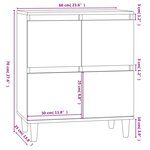 vidaXL Buffet Blanc 60x35x70 cm Bois d'ingénierie