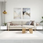 vidaXL Tables basses 2 Pièces blanc brillant 50x46x35cm bois d'ingénierie